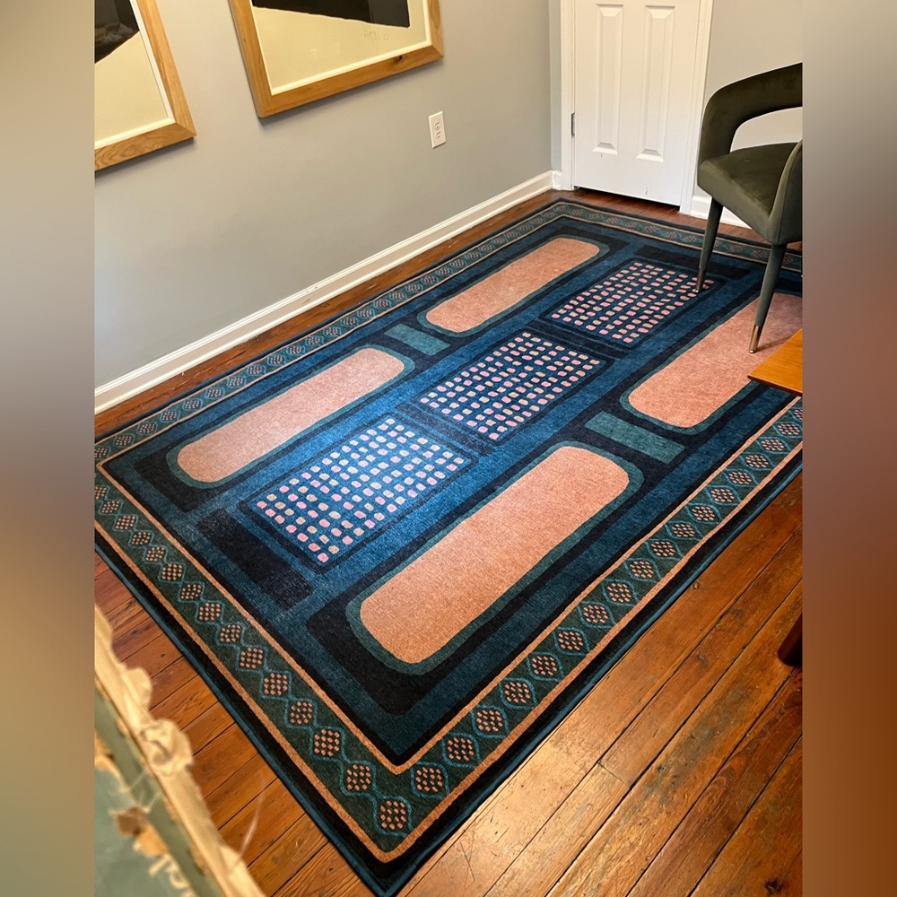 Ruggable 6x9 Nerissa Teal & Gold Rug